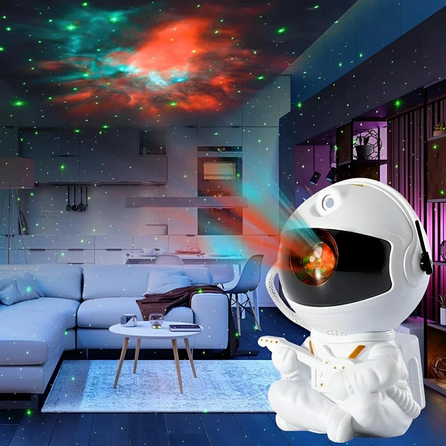 Galaxy Astronaut LED Projector - Enchanting Starry Sky Night Light for Kids & Adults