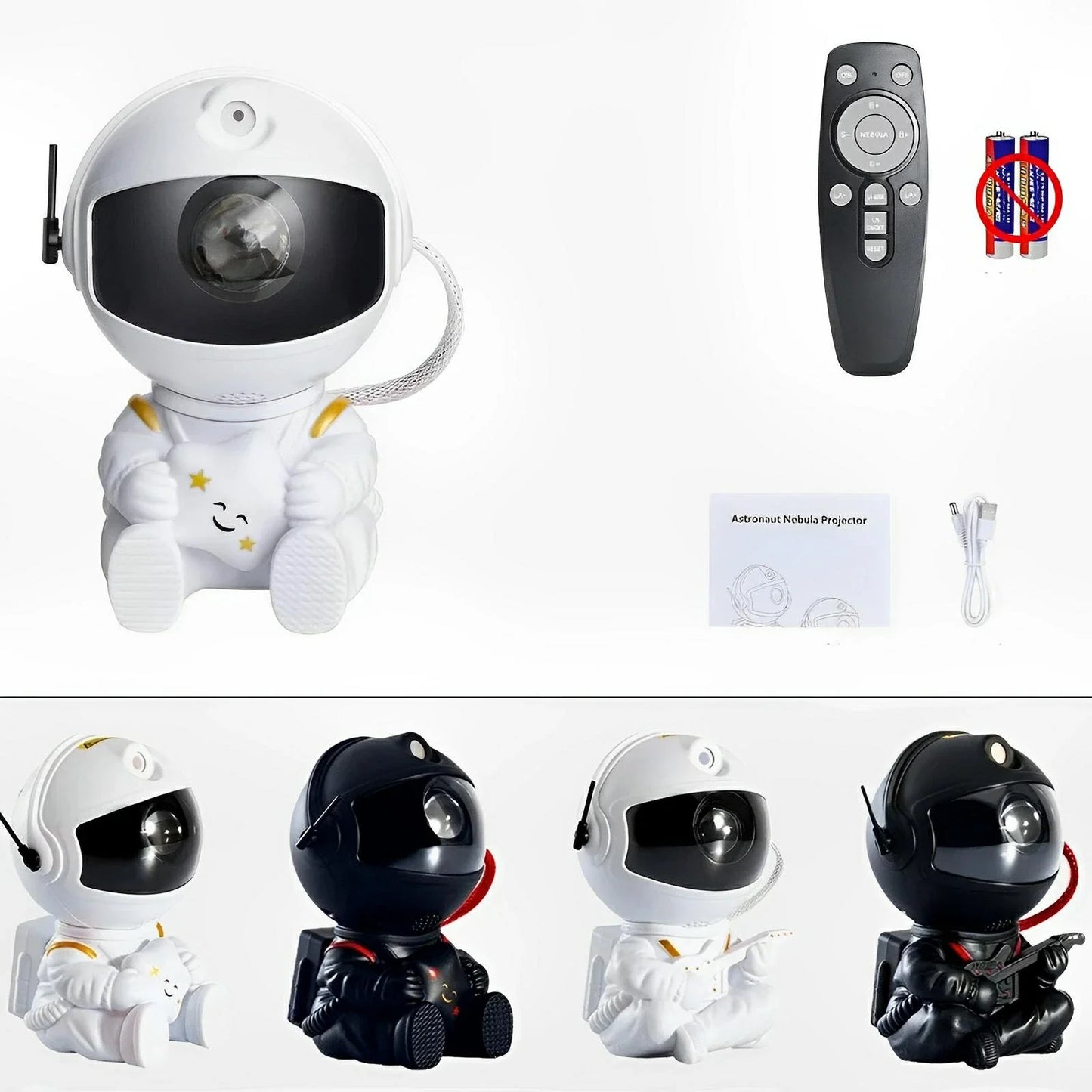 Galaxy Astronaut LED Projector - Enchanting Starry Sky Night Light for Kids & Adults