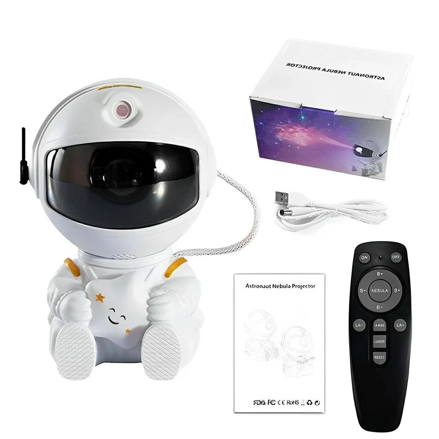 Galaxy Astronaut LED Projector - Enchanting Starry Sky Night Light for Kids & Adults