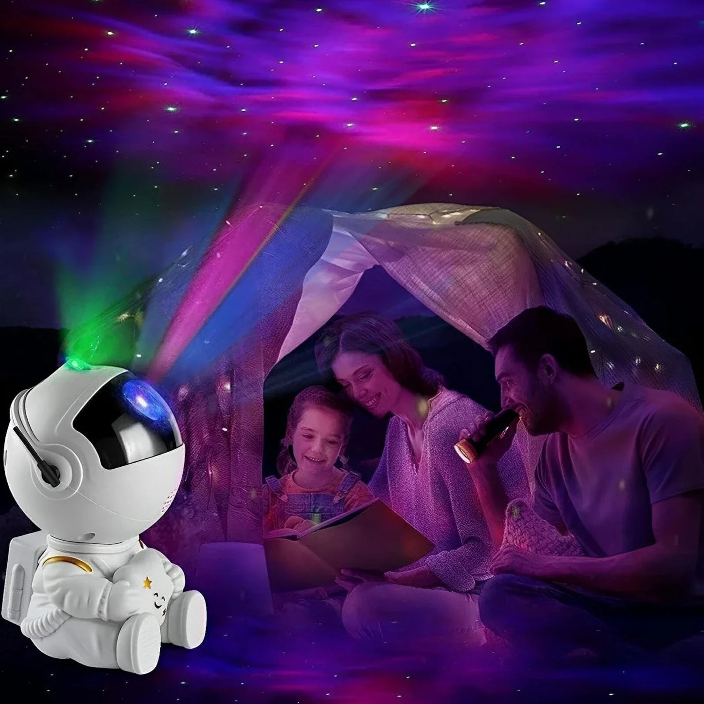 Galaxy Astronaut LED Projector - Enchanting Starry Sky Night Light for Kids & Adults