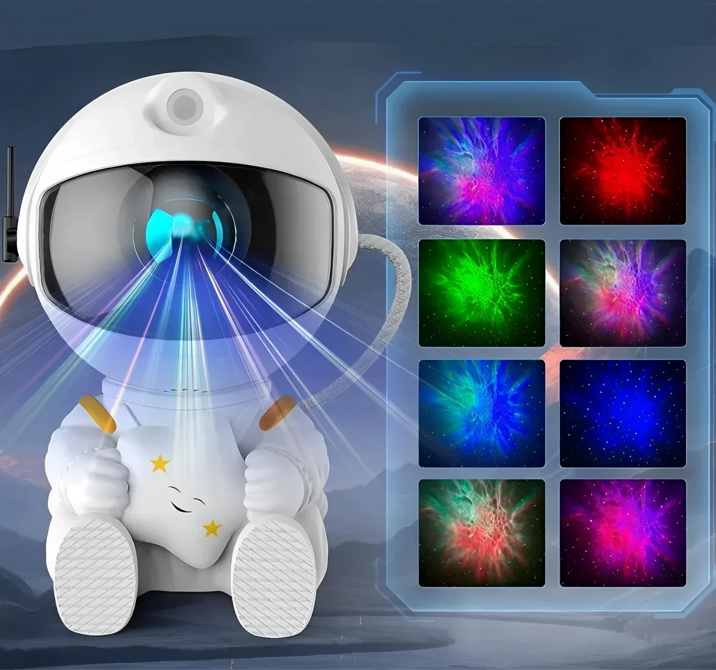 Galaxy Astronaut LED Projector - Enchanting Starry Sky Night Light for Kids & Adults