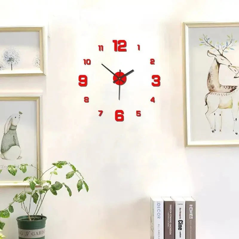 Stylish Frameless DIY Wall Clock Decal - Add a Touch of Elegant Silence to Your Space