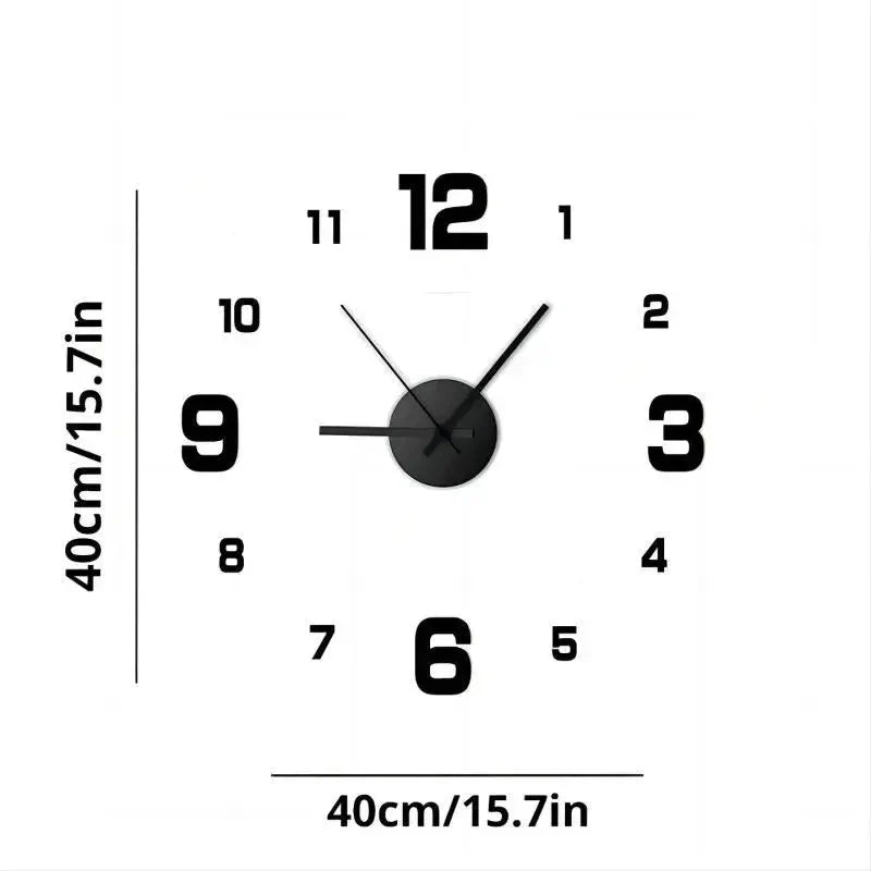 Stylish Frameless DIY Wall Clock Decal - Add a Touch of Elegant Silence to Your Space