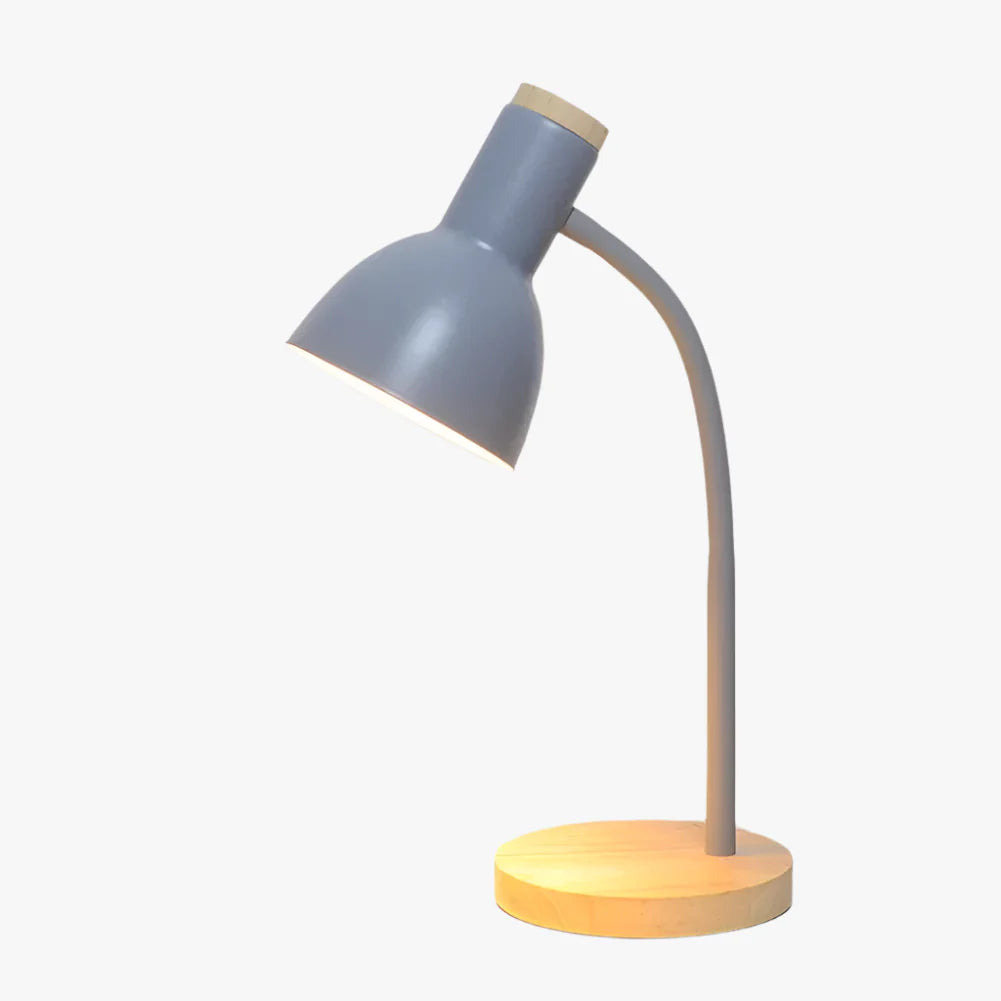 Stylish Nordic LED Desk Lamp with Elegant Wooden and Iron Design